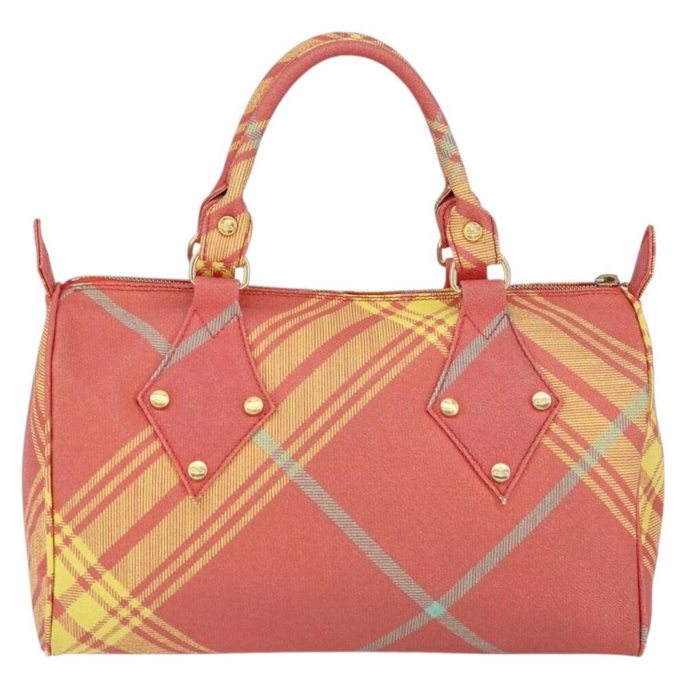 Vivienne Westwood Shukatatan Hand Bag PVC Red Gold Auth am9551 - Picture 2 of 16